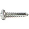 Midwest Fastener Thread Cutting Screw, #10 x 3/4 in, Zinc Plated Pan Head Phillips Drive 03250